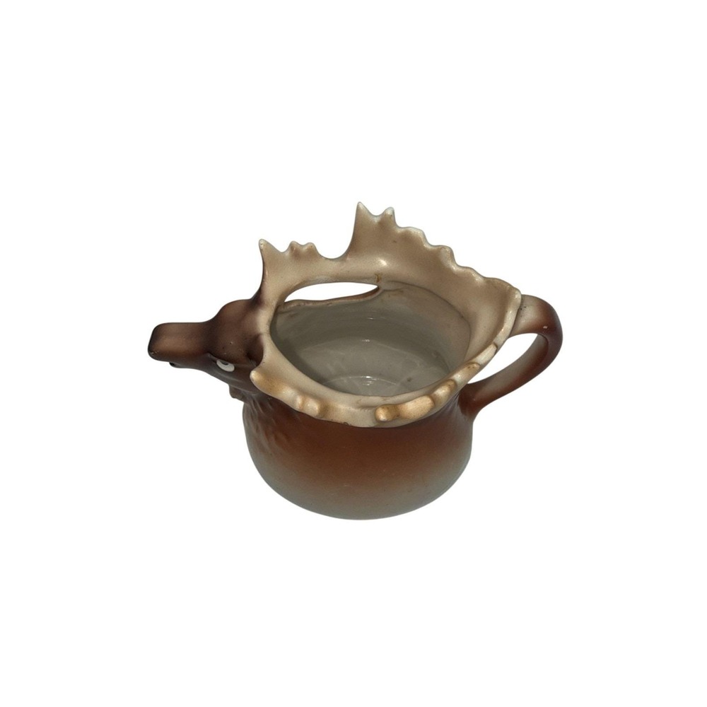 Vintage Moose Pitcher Austria Figural Pottery Creamer 1930s - Picture 3 of 10